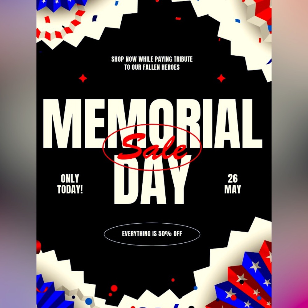 Memorial Day Sale!!!
